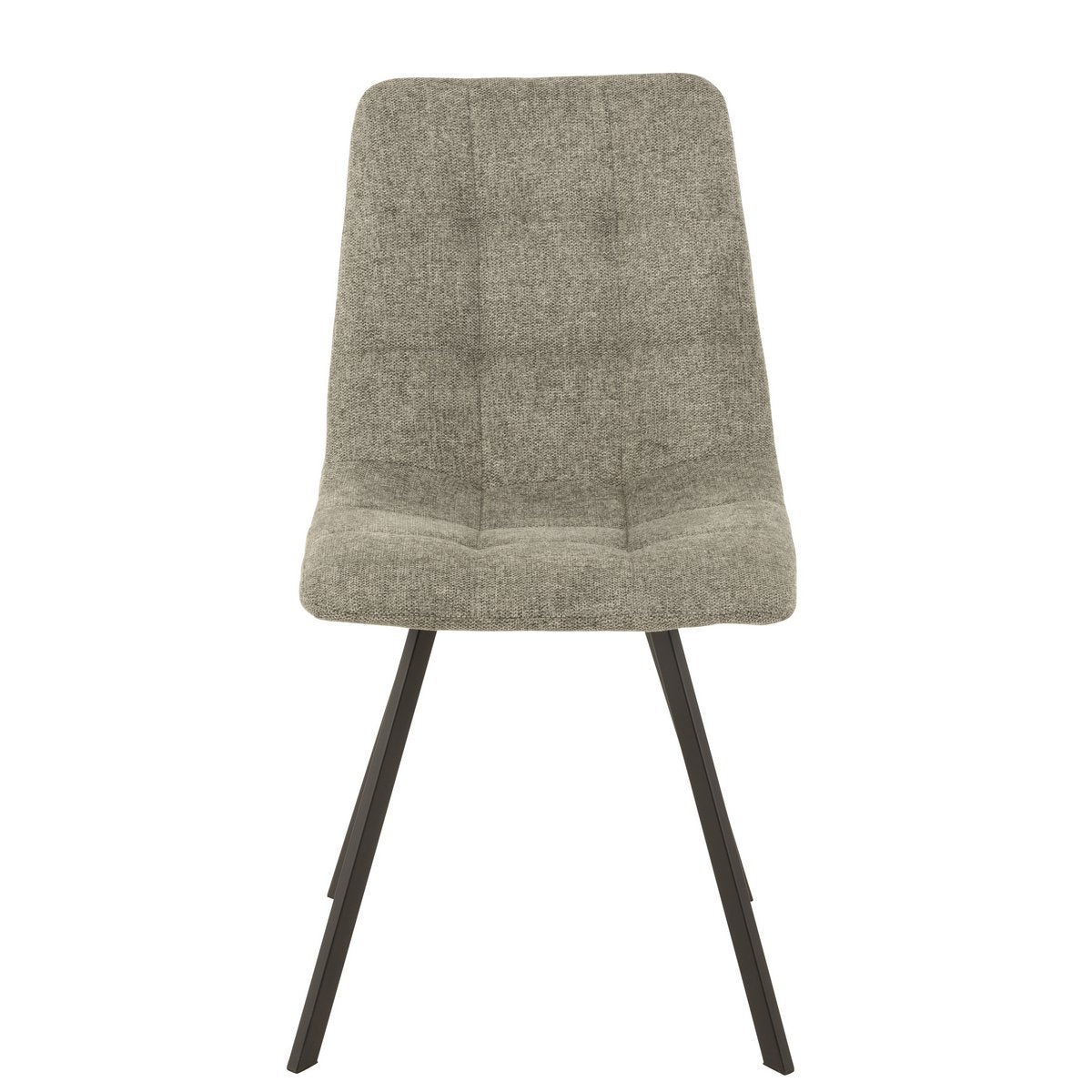 Chaise J-Line Babette - textile/métal - gris