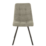 Chaise J-Line Babette - textile/métal - gris
