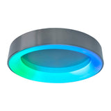 Plafond LED "Mulo" Ø 46,5 cm, de nombreuses fonctions, en métal et en plastique, avec des LED intégrées, un éclairage pour le salon, le bureau ou la table de chevet