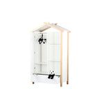 Garde-robe maison en bois de pin pour enfant