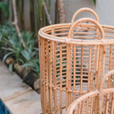 Panier à linge | Panier de plantes | Panier de rangement JEMUH en rotin (2 tailles)