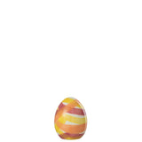 Décoration Egg Lines en céramique orange de J-Line, vue de face