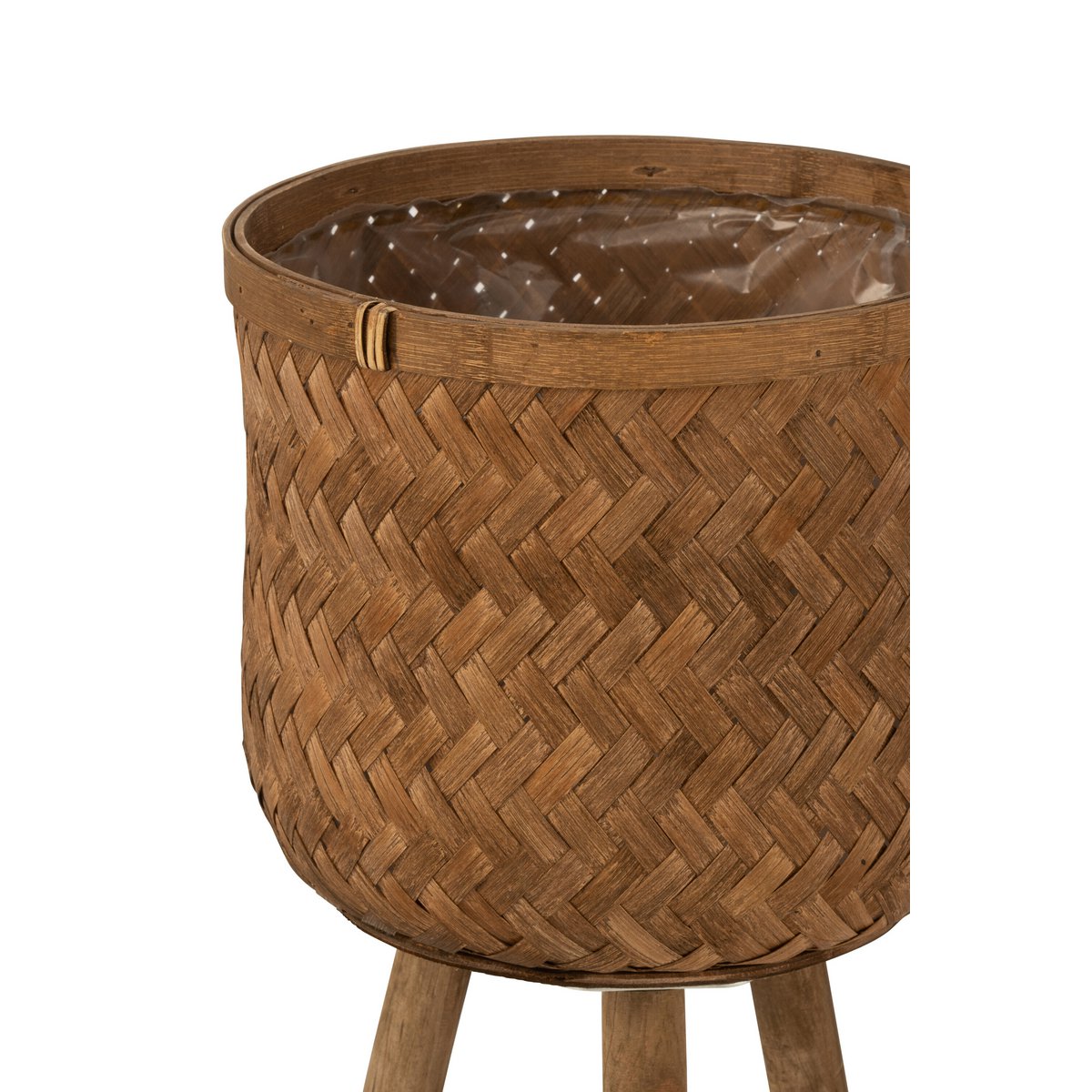 Cache-pot J-Line avec plante, style naturel
