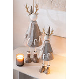 Figurine Renne Canne en bonbon J-Line - métal gris, vue avant
