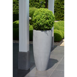 Cache-pot polyester gris mat