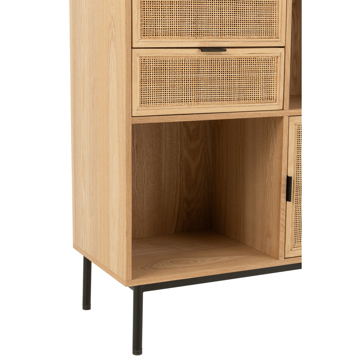 Détail de la finition noire de l'armoire J-Line