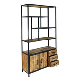 Etagère bibliothèque sur pied 98x190x36cm structure métal Liverpool