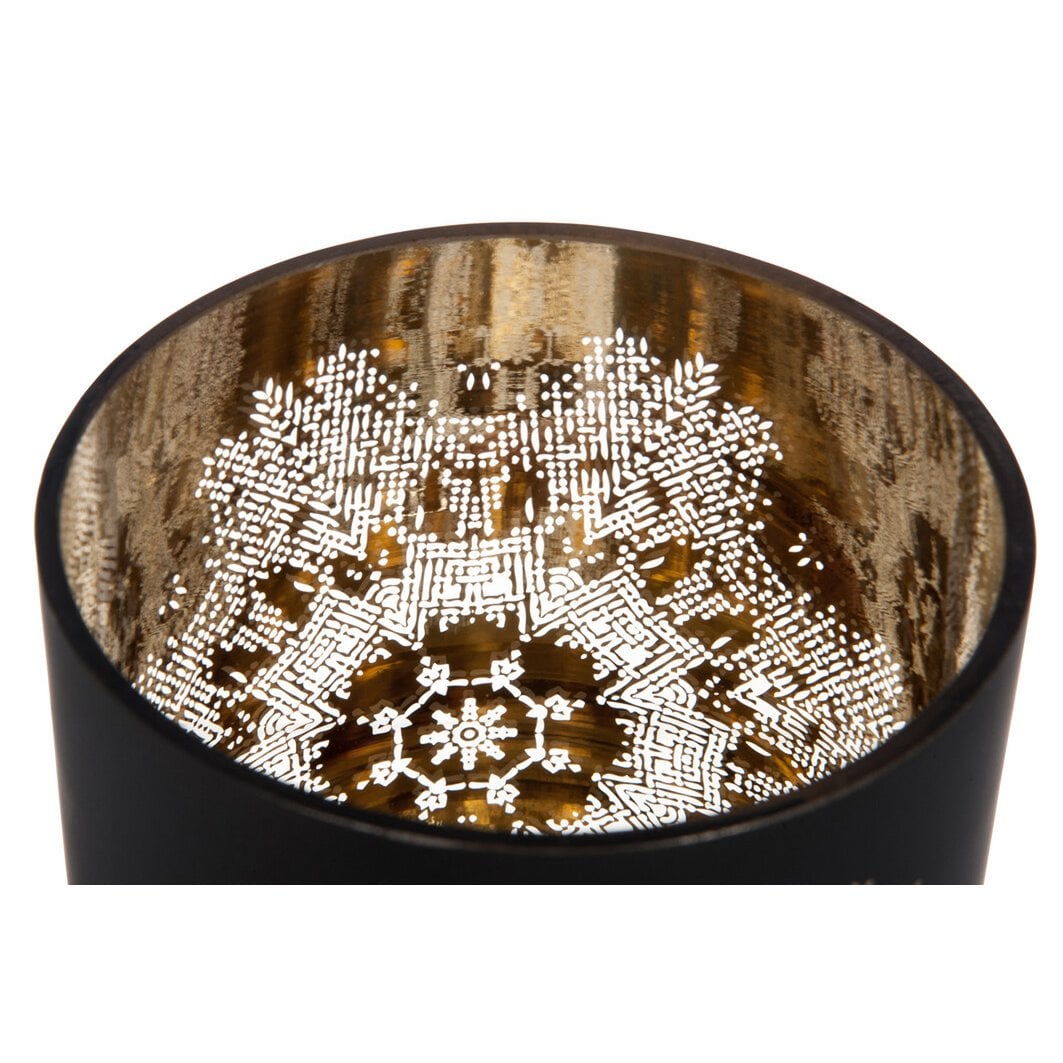 Bougie parfumée J-Line Tree Ribbed en verre bordeaux, vue de face