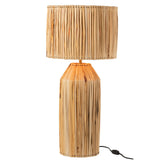 Lampe J-Line Hanna en jute avec motif feuilles de bananier