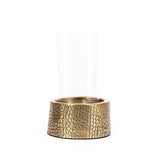 Le Bougeoir Croco avec Verre - Laiton - M