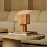 Lampe de table rechargeable Eloïsa marron clair