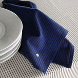 Lot de 2 serviettes de table Léonie Indigo 40 x 40