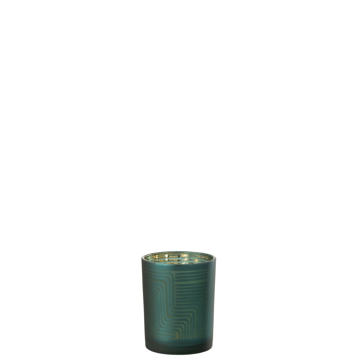 Lanterne Zigzag en verre vert, parfaite pour une décoration élégante