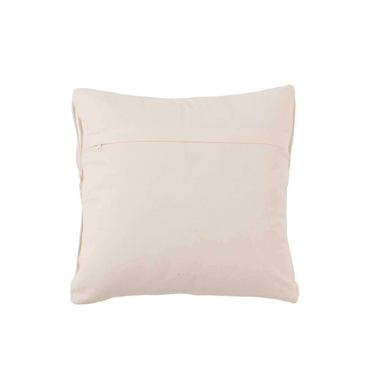 Coussin J-Line Cosy en coton blanc cassé sur canapé