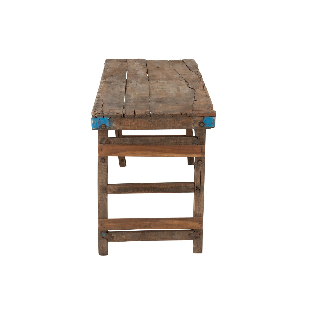 Console J-Line Bois Vieilli Recyclé Marron - Détail du bois