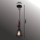 Pendent lampe "Regia", black metal, corde de chanvre, version E27, éclairage pour le salon, salle de jeunesse ou bureau