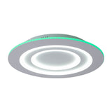Plafond LED "Mirel" Ø 50 cm, 6 cm de haut, métal et plastique en blancs, LED intégrés, 2400 lm, dimmable, fonction CCT 3000-6500 K, changement de couleur RVB