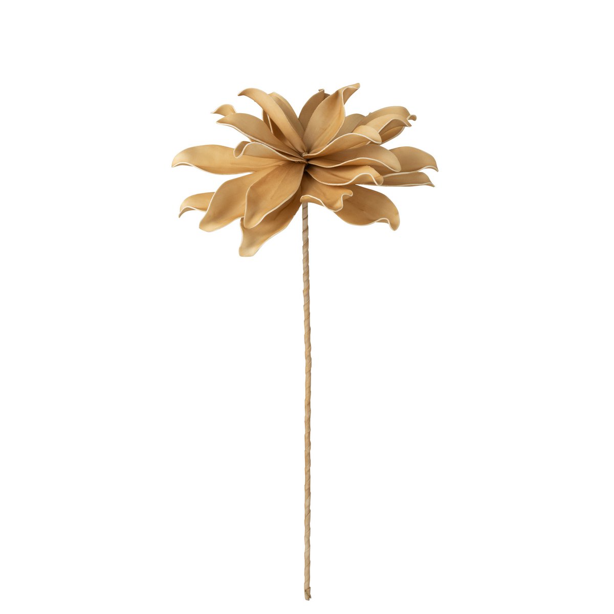 Fleur J-Line Eva - Plante artificielle naturelle et jaune en plastique