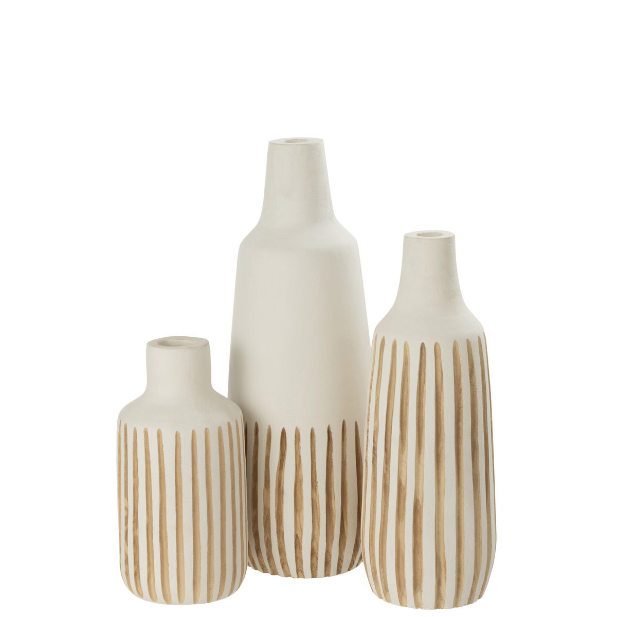 Vase Ying en bois blanc, détail de la texture