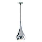 Le "style", classique rétro, pendant en métal brillant en chrome avec douille E27, parapluie Ø23 cm, idéal pour la salle à manger, le salon et la cuisine.