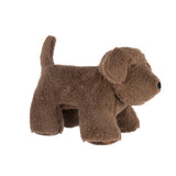 Arrêt de porte J-Line Chien en polyester marron, design élégant et ludique