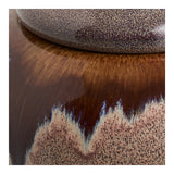 Pots marron en céramique, ambiance salon