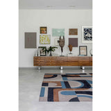 Tapis Eco - Bleu Camel - Tapis marron et bleu