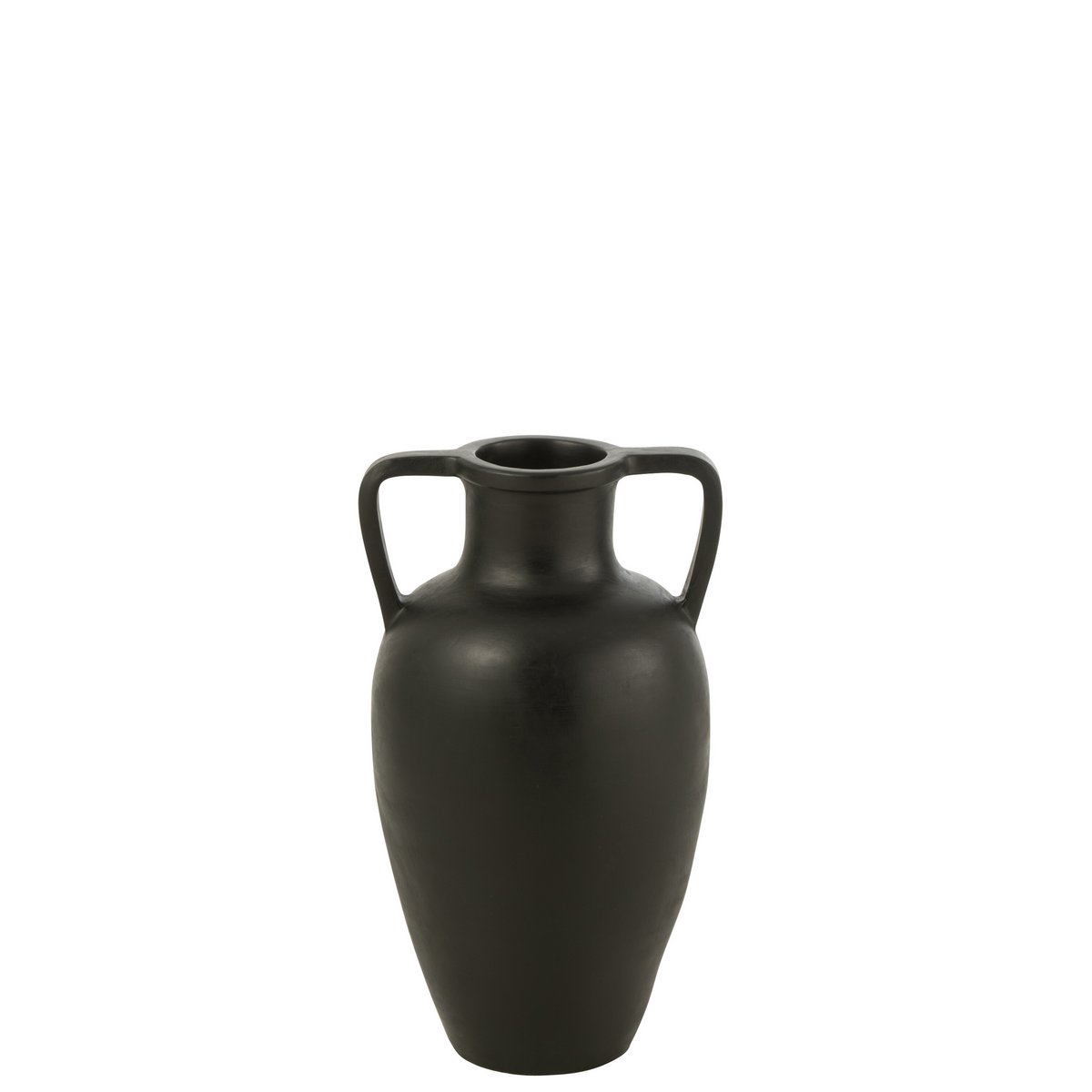 Vase J-Line 2 Bras en céramique noire, élégant et moderne