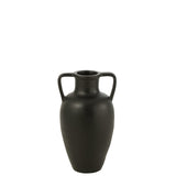 Vase J-Line 2 Bras en céramique noire, élégant et moderne