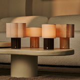 Lampe de table rechargeable Eloïsa marron foncé