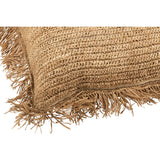 Coussin J-Line en jute naturel, vue de face