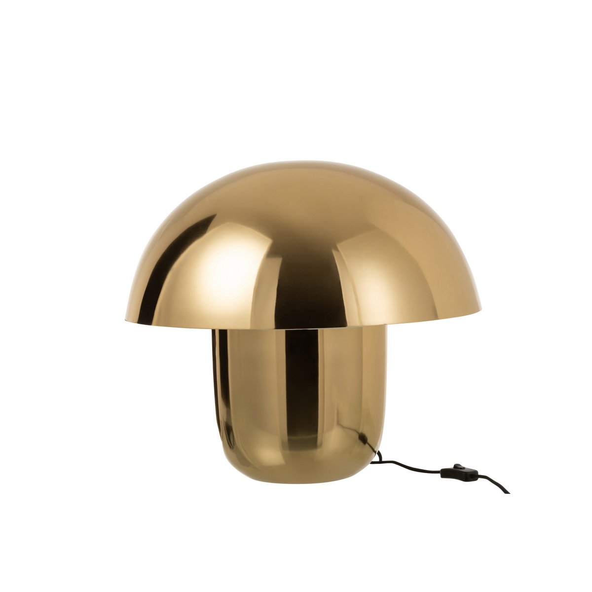 Vue rapprochée de la finition dorée de la lampe J-Line Mushroom