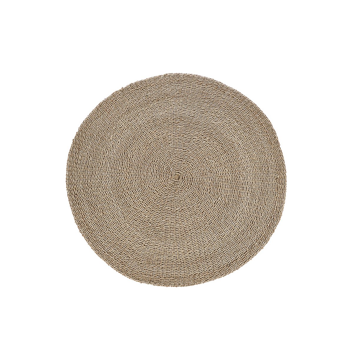 Tapis I'm en sisal naturel, vue de dessus avec texture visible.