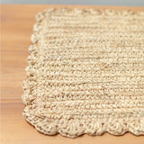 Set de table (Lot de 2, 4 ou 6) 50x30 cm | Set de table rectangulaire Boho KUARA tissé en raphia