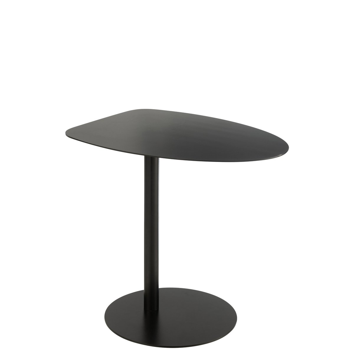 Table d'Appoint J-Line en métal glacé noir vue de face