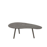 Table basse J-Line Drop en métal noir, vue de face