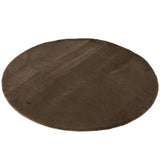 Tapis J-Line Cutie Rond en polyrésine marron, vue de dessus