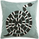 Coussin brodé Yoka Ciel 45 x 45