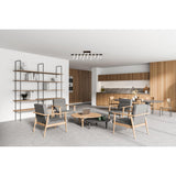 Le plafond LED "Belleza", lampe de plafond en métal moderne et le plastique en noir et blanc, avec des LED fermement construites, dimmables, environ 100 cm de long. L'éclairage idéal pour le salon, la salle à manger ou la cuisine.