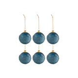 Boule de Noël J-Line en verre bleu mat, vue d'ensemble