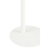 Table d'appoint J-Line Ice en métal blanc, vue de dessus