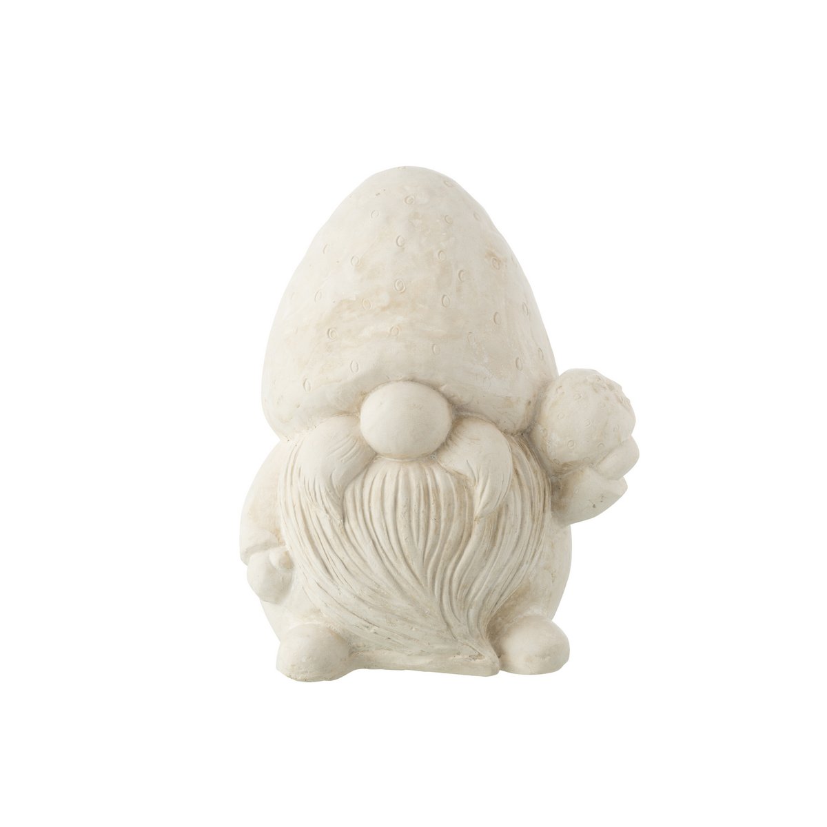 Gnome d'extérieur Mgo Beige Grand - vue latérale mettant en avant sa taille