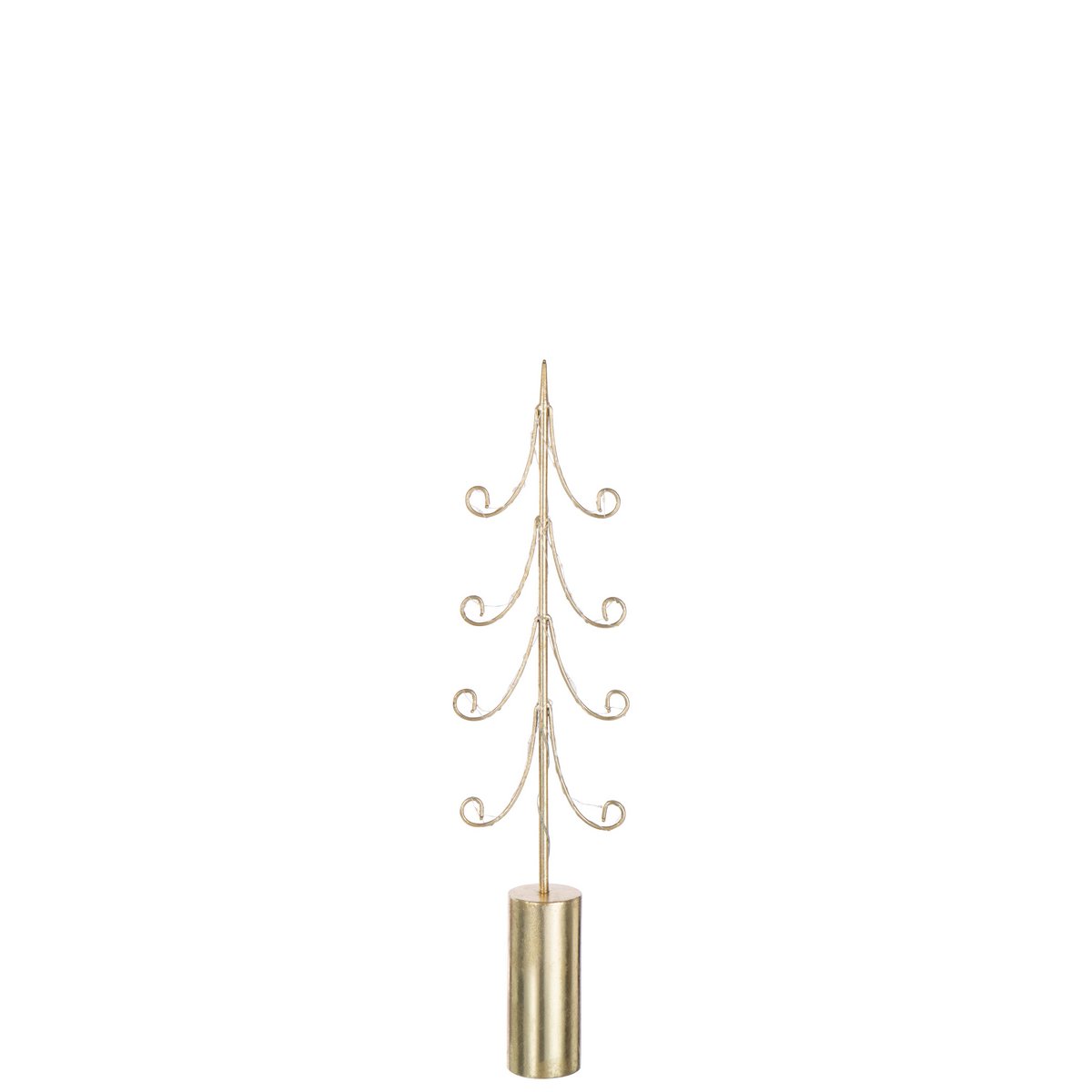 Arbre décoratif J-Line dans un salon moderne, créant une ambiance festive.