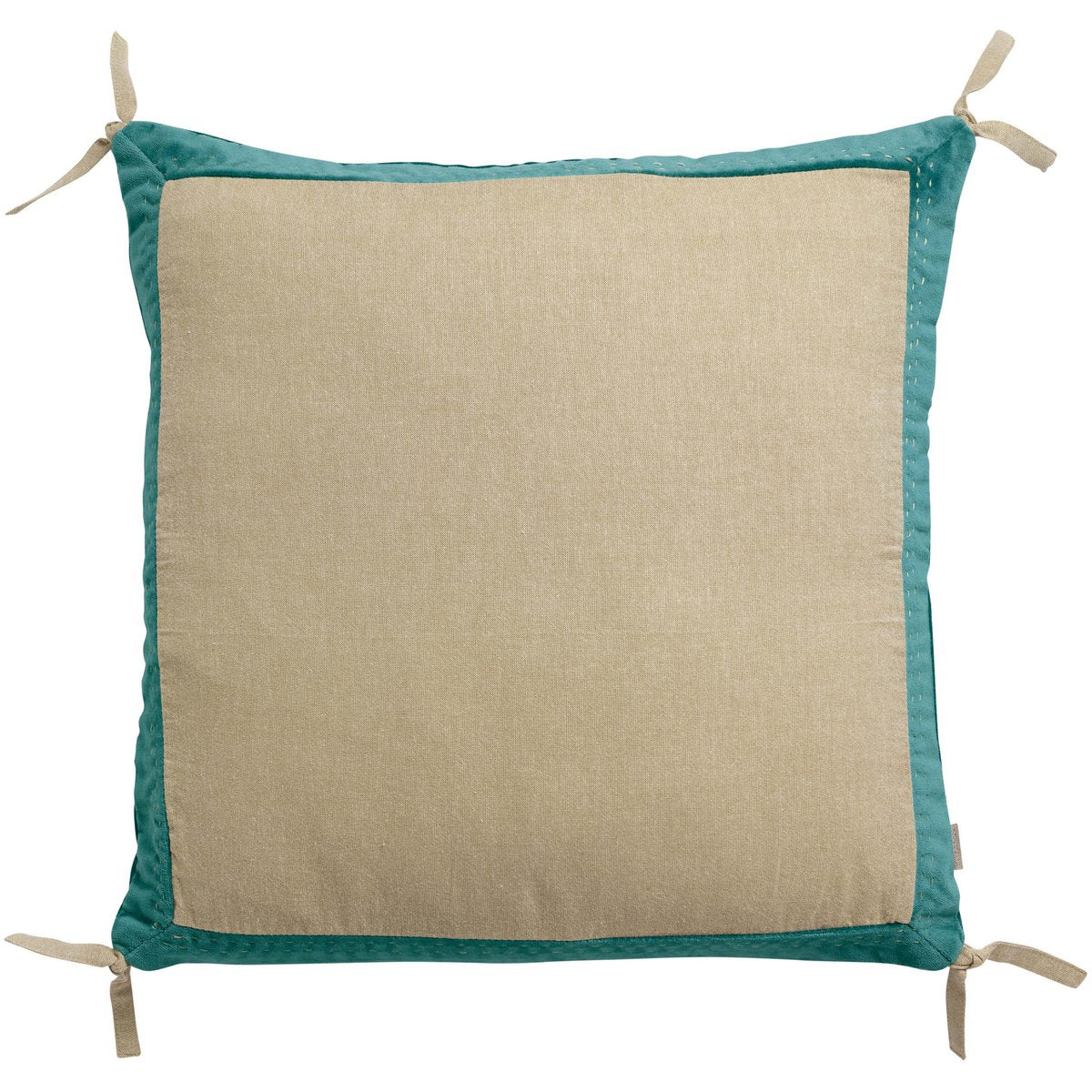 Coussin Elise Chambray Vert de gris 45 x 45 - Texture douce et élégante