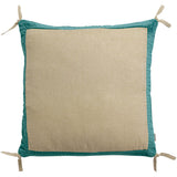 Coussin Elise Chambray Vert de gris 45 x 45 - Texture douce et élégante