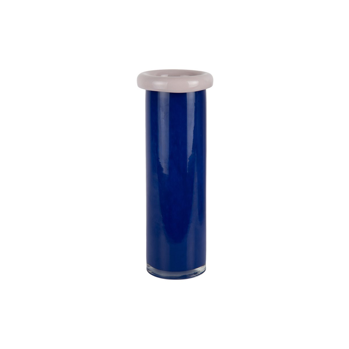 Vase Plié XXL en verre bleu avec forme ludique