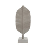 Ornement en métal et bois beige et noir