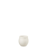 Pot de fleur J-Line Gio en céramique blanche, vue de côté
