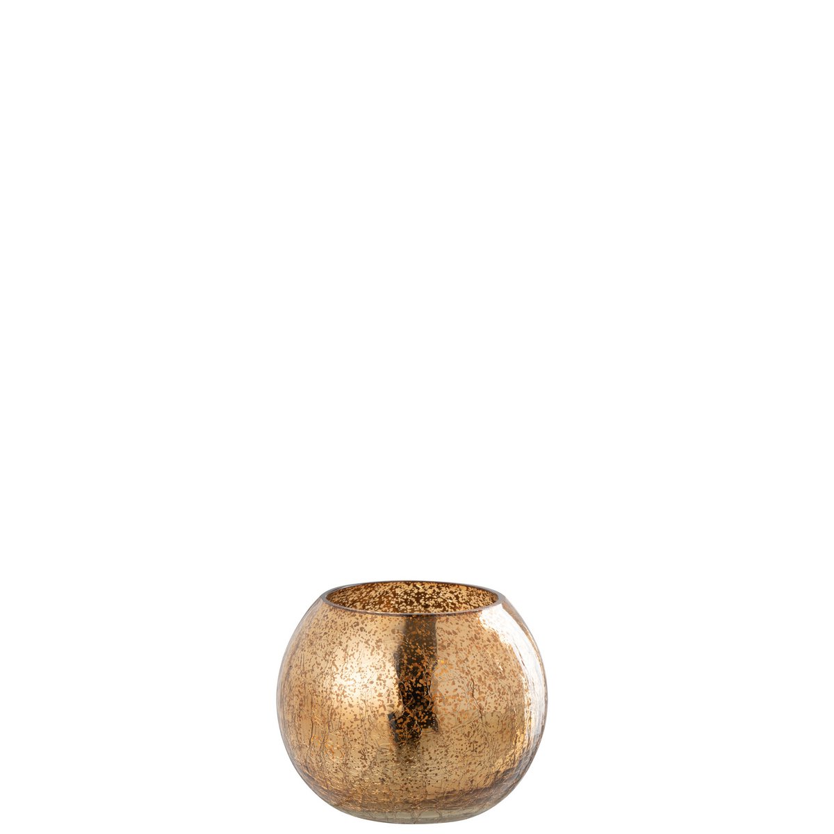 Photophore J-Line Ball Craquelé en verre - détail de la texture