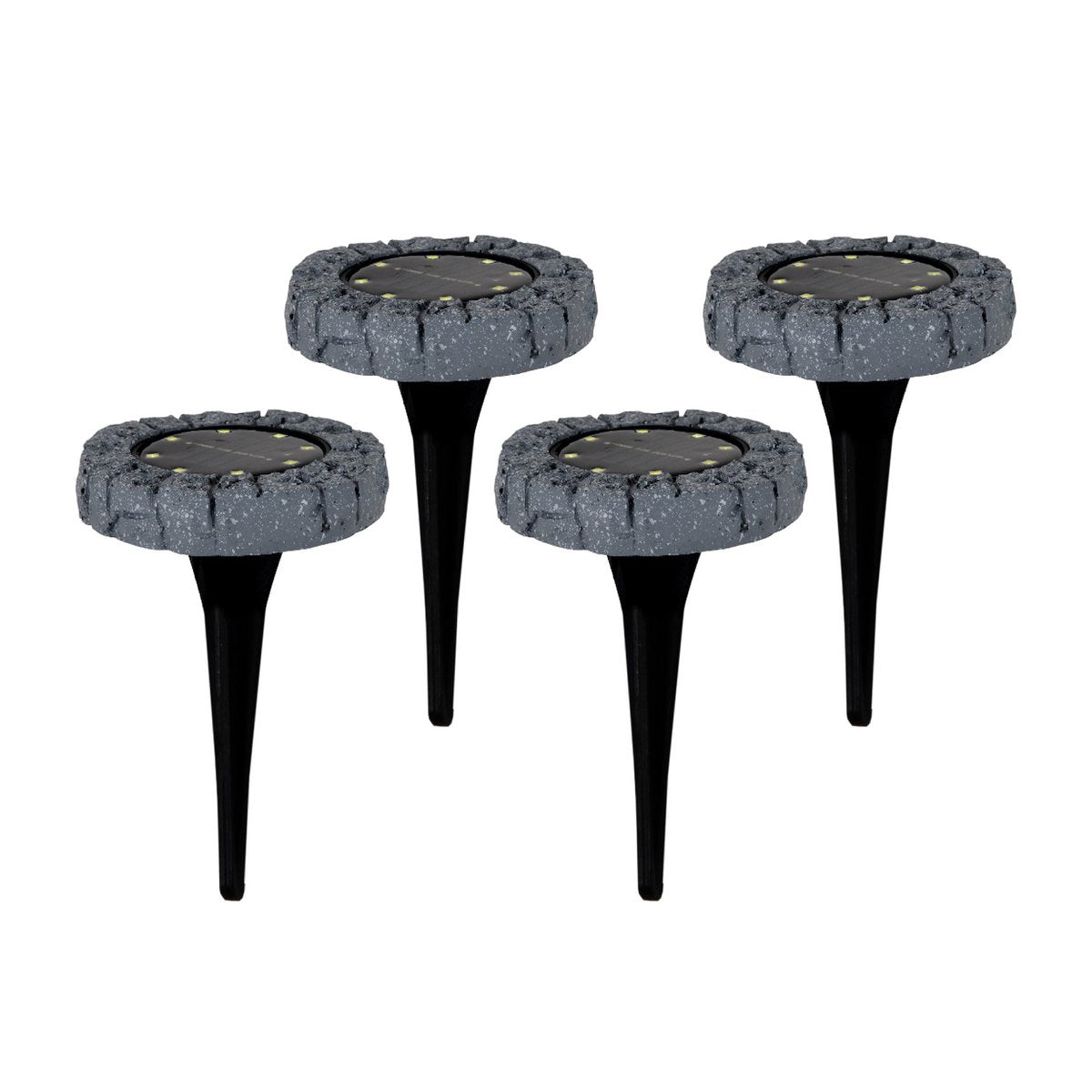 Lampadaire solaire Kian en gris, design moderne et élégant